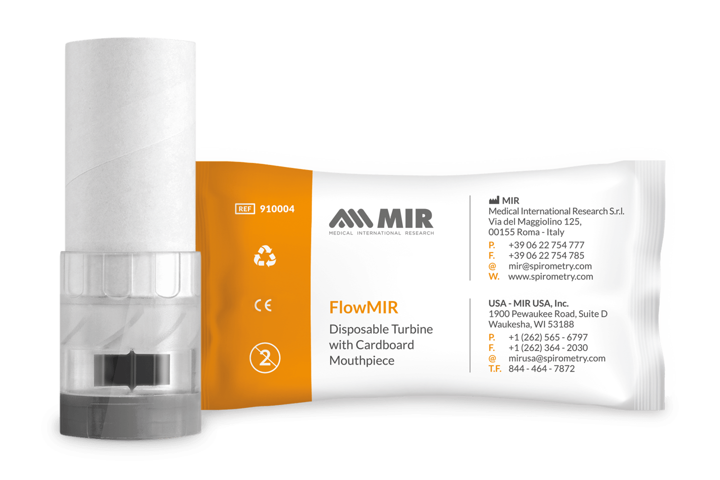 Disposable Turbine with Cardboard Mouthpiece (FlowMIR)